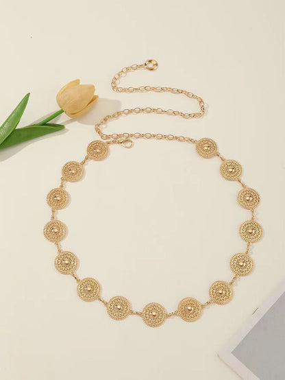 Women's Waist Chain Retro Turquoise Waist Chain Boho Metal Waist Chain Clothing Accessories Body Chain - Seldom Seen Styles