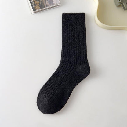 drawstring socks solid color warm mid-rise socks women - Seldom Seen Styles
