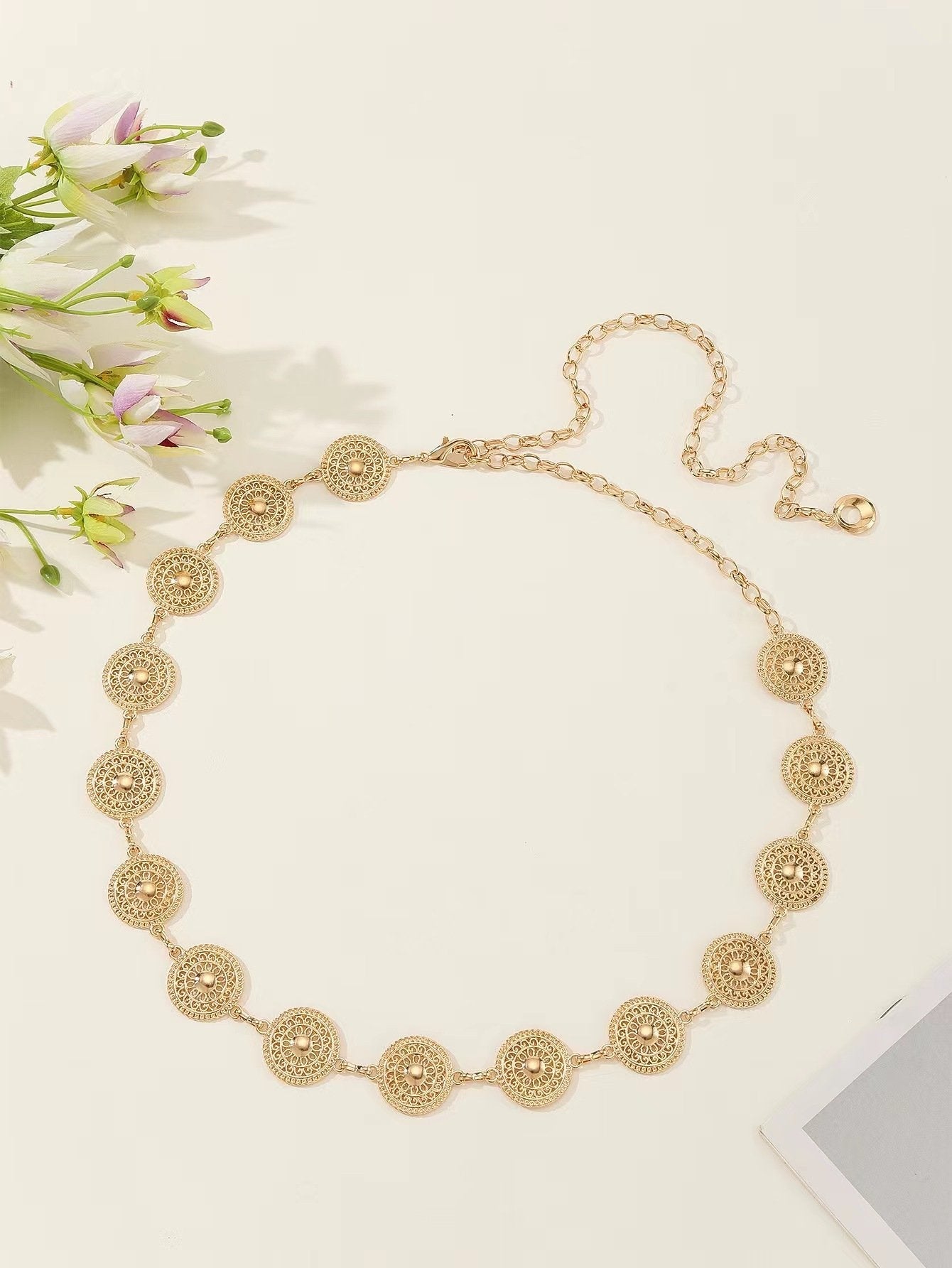 Women's Waist Chain Retro Turquoise Waist Chain Boho Metal Waist Chain Clothing Accessories Body Chain - Seldom Seen Styles