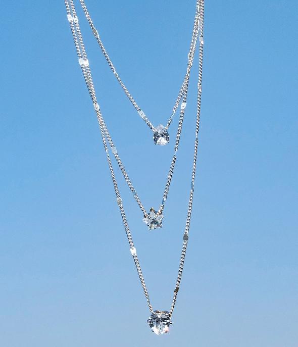 Multi-layered Five-pointed Star Heart Drop Vintage Necklace - Seldom Seen Styles