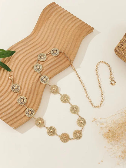 Women's Waist Chain Retro Turquoise Waist Chain Boho Metal Waist Chain Clothing Accessories Body Chain - Seldom Seen Styles