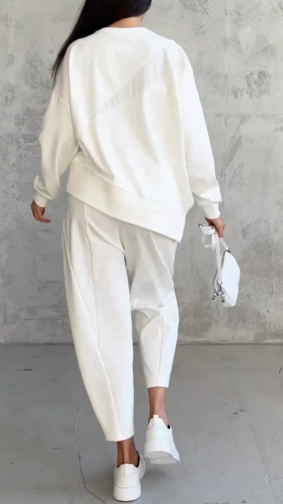 Casual Round Neck Long Sleeve Two Piece Suit - MYSTERYBOXS