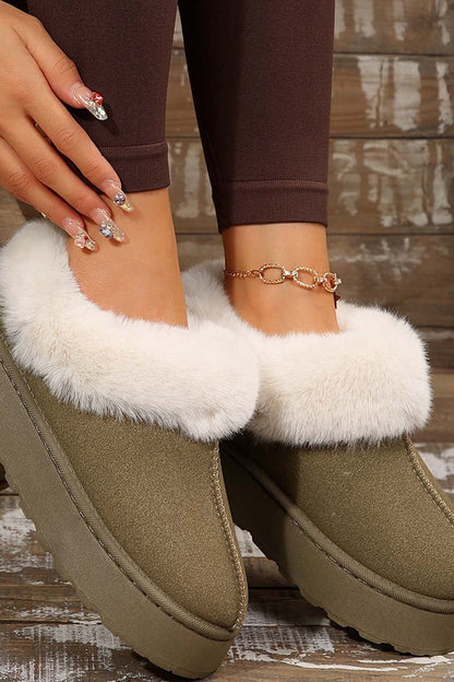 Women's thickened, warm and comfortable outer wear plush snow boots - Seldom Seen Styles