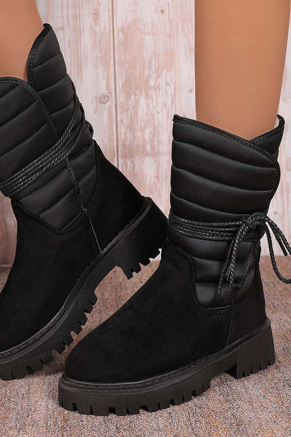 Women's fleece warm strap outer cotton boots - Seldom Seen Styles