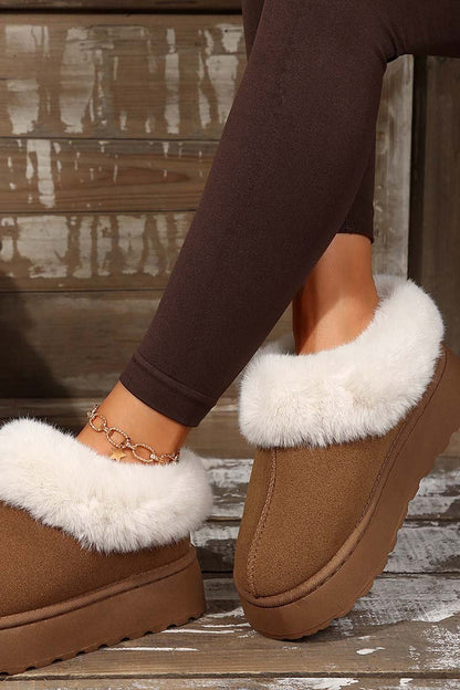 Women's thickened, warm and comfortable outer wear plush snow boots - Seldom Seen Styles