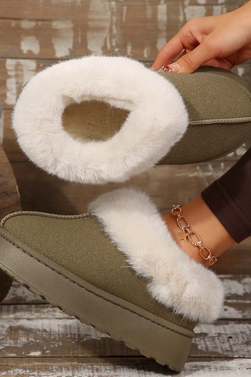 Women's thickened, warm and comfortable outer wear plush snow boots - Seldom Seen Styles