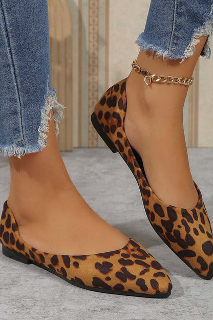 Women's Pointed Toe Leopard Flats - Seldom Seen Styles