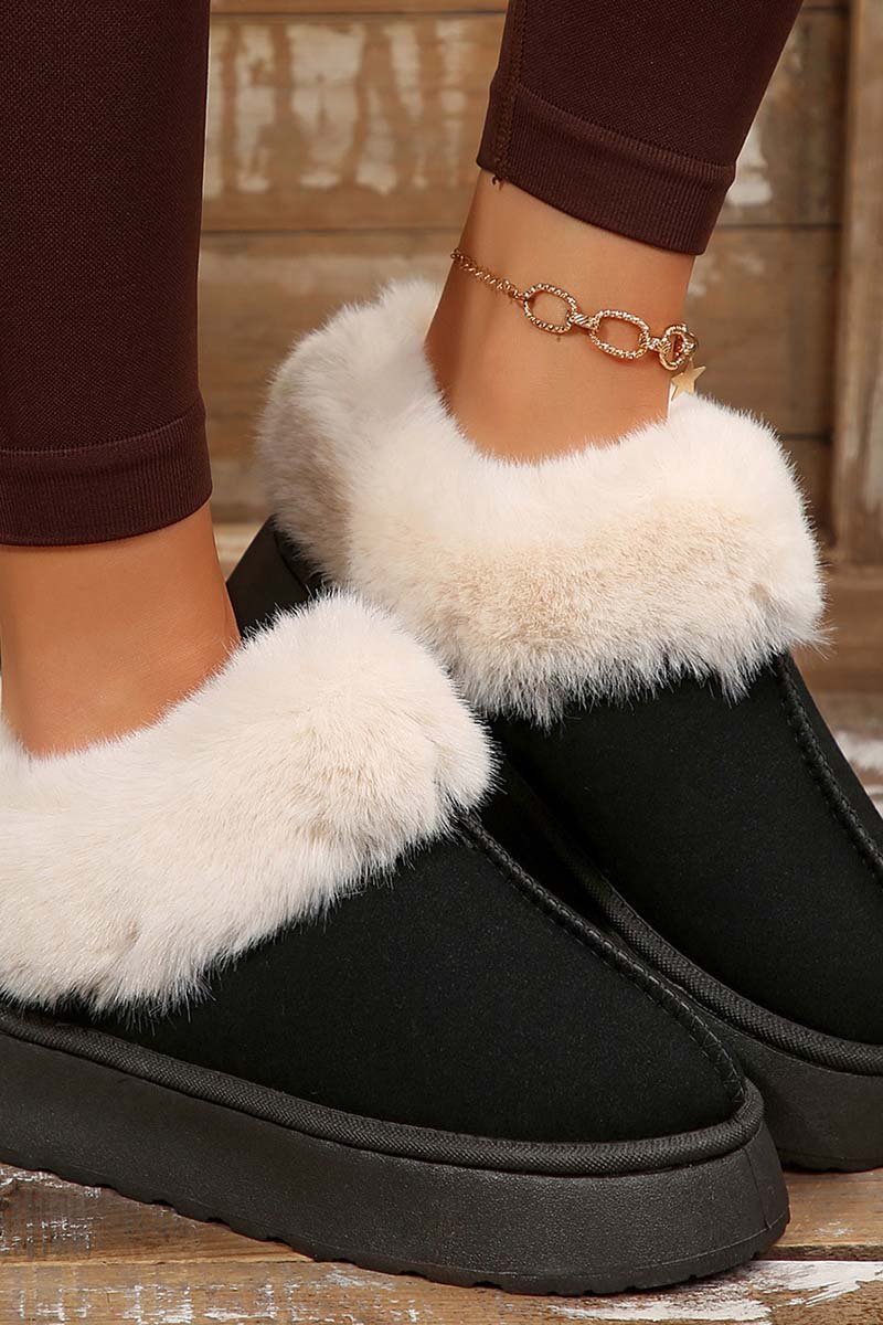 Women's thickened, warm and comfortable outer wear plush snow boots - Seldom Seen Styles