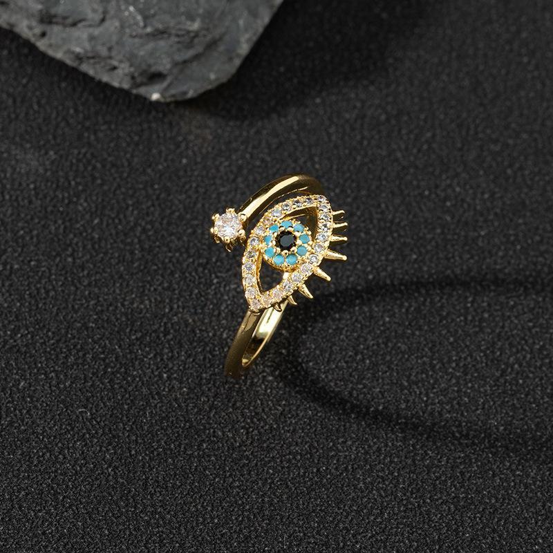 Colored Zircon Devil's Eye Open Ring - Seldom Seen Styles