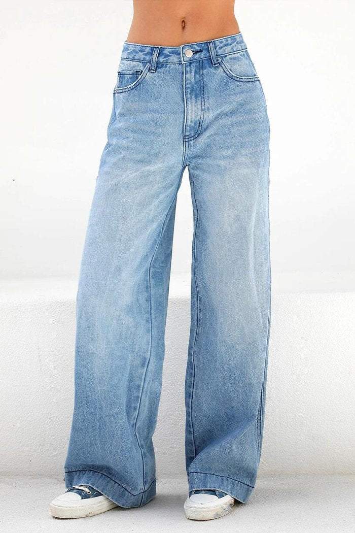Women's High Waist Loose Wide Leg Jeans - Seldom Seen Styles