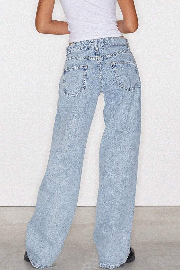 Women's Casual Multicolor Straight Jeans - Seldom Seen Styles