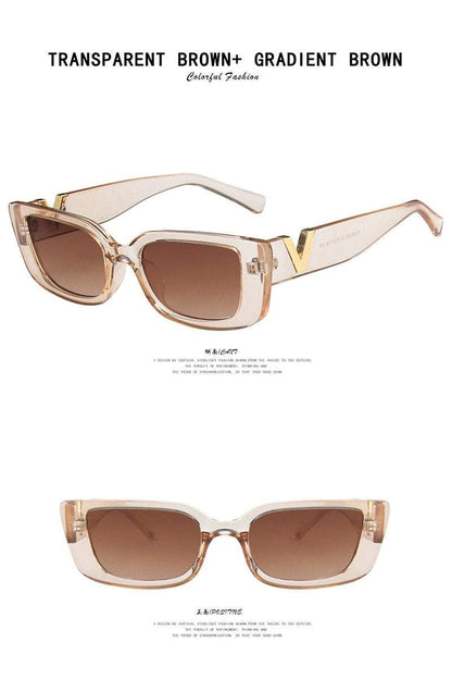 Women's Fashion Trend V Frame Square Sunglasses - Seldom Seen Styles