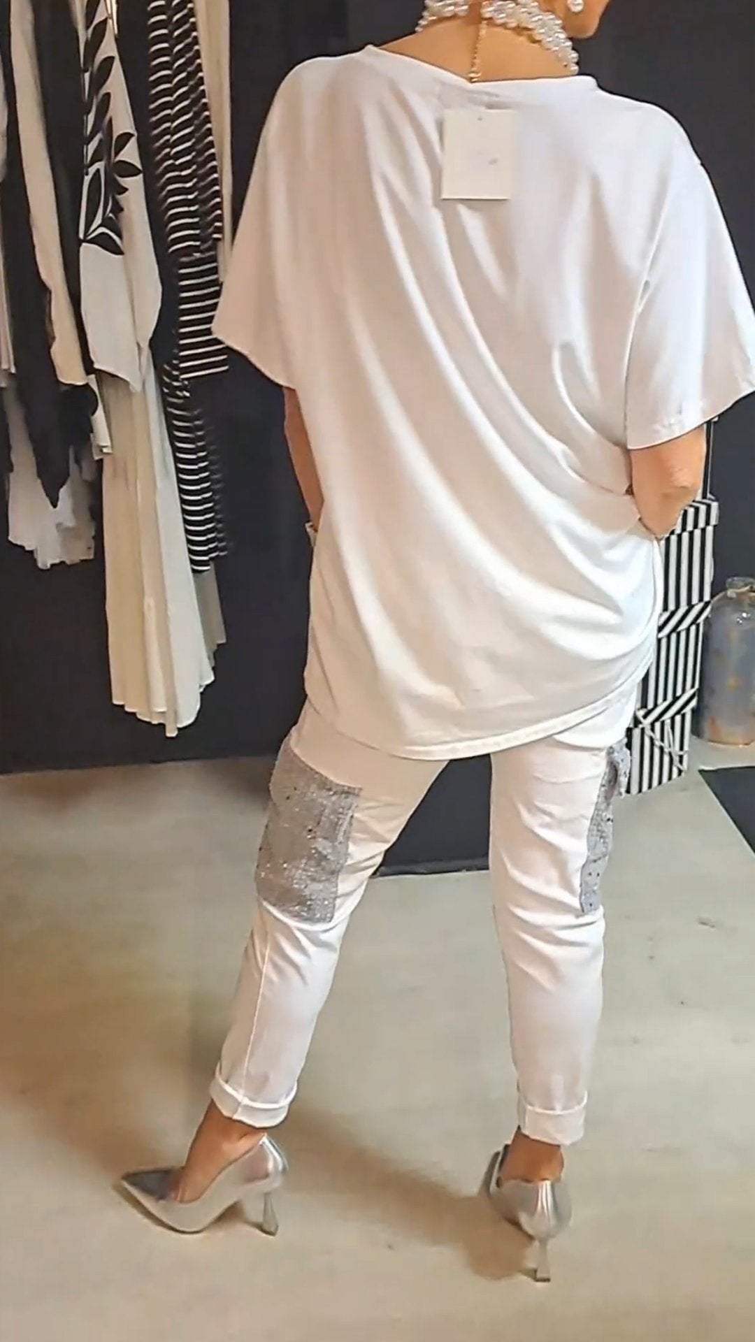 Casual Crew Neck Sequin Two-piece Suit - Seldom Seen Styles