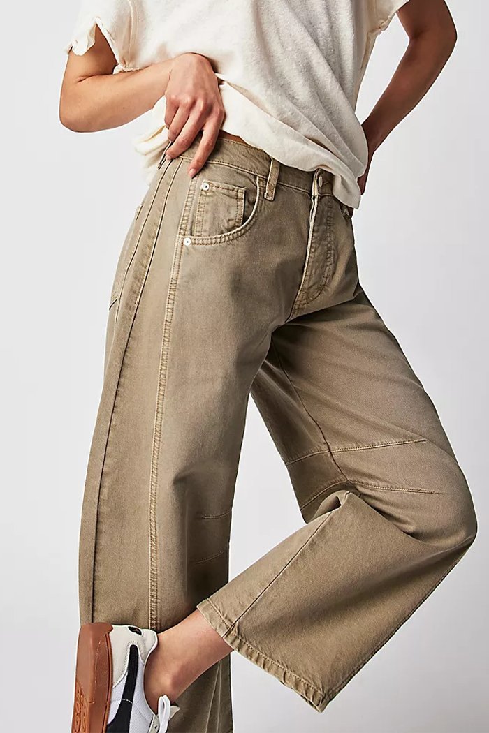 Fashion Casual Women's Loose Wide-leg Pants Mid-low Waist Washed Denim Trousers - Seldom Seen Styles