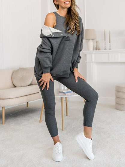 Hooded Casual and Comfortable Sweatshirt Suit - Seldom Seen Styles
