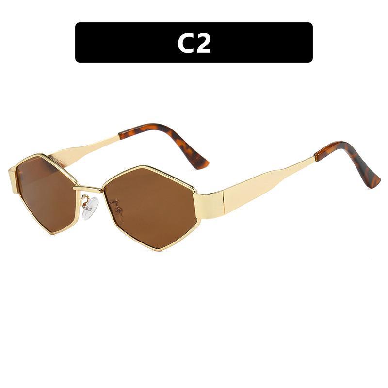 Gold Metal Full Rim Frame Sunglasses - Seldom Seen Styles