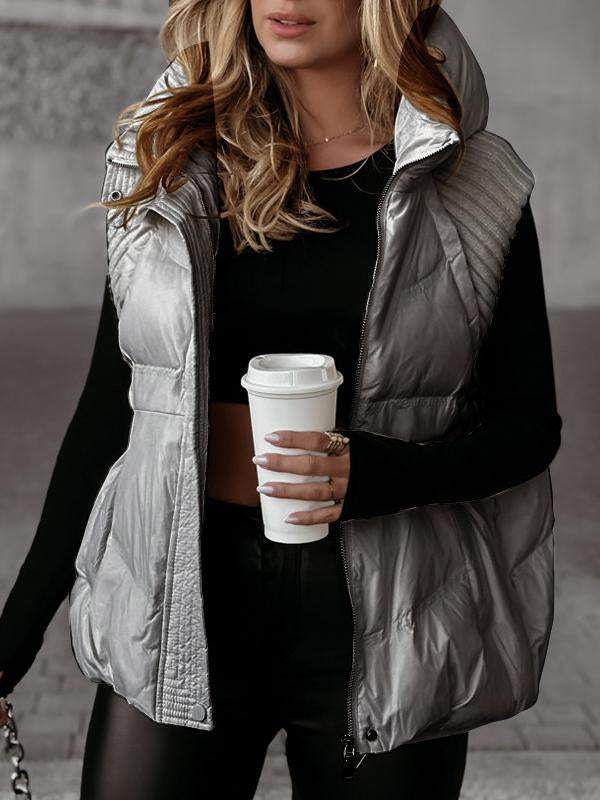 Women's Sleeveless Knitted Patchwork Cotton Vest Coat - Seldom Seen Styles