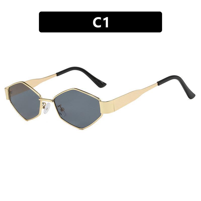 Gold Metal Full Rim Frame Sunglasses - Seldom Seen Styles