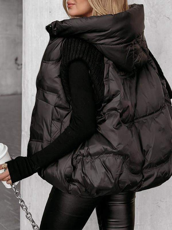 Women's Sleeveless Knitted Patchwork Cotton Vest Coat - Seldom Seen Styles