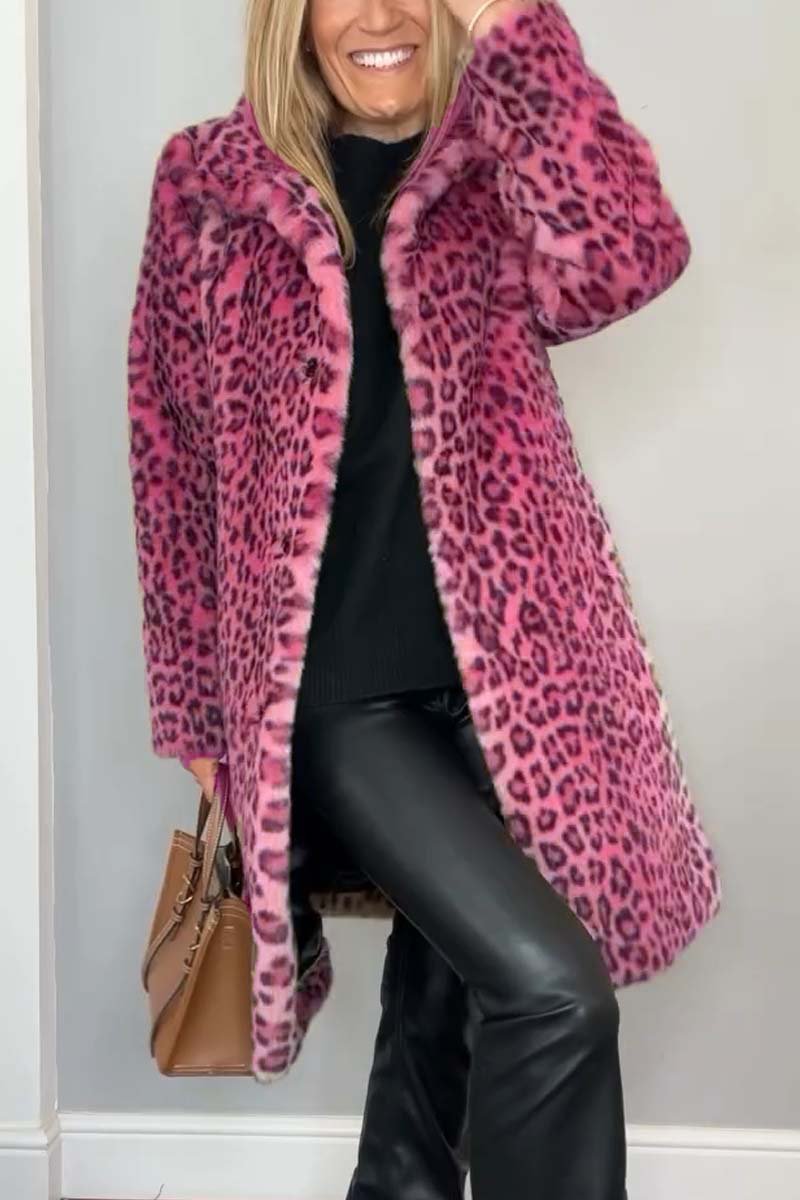 Lizzie – Leopard Print Long Coat
