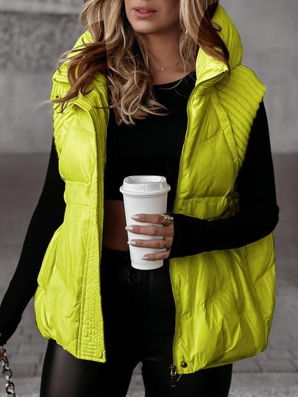 Women's Sleeveless Knitted Patchwork Cotton Vest Coat - Seldom Seen Styles