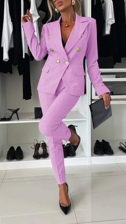 Women's Lapel Long Sleeve Elegant Suit - Seldom Seen Styles