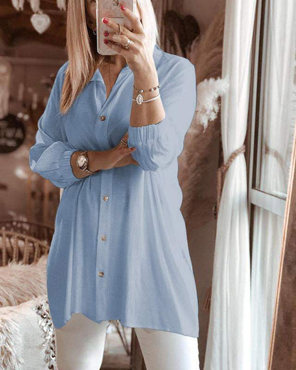 Fashion plain women's shirt tops casual pants - Seldom Seen Styles