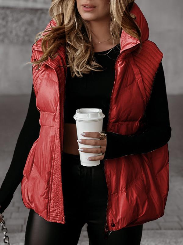 Women's Sleeveless Knitted Patchwork Cotton Vest Coat - Seldom Seen Styles