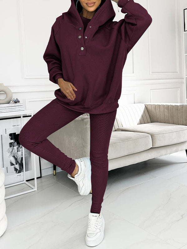 (S-5XL) Plus Size Hooded Casual and Comfortable Sweatshirt Two-piece Suit - Seldom Seen Styles