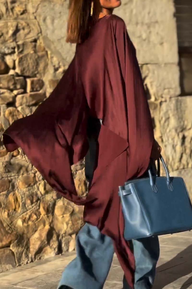 Women's Irregular Hem Satin Top - Seldom Seen Styles