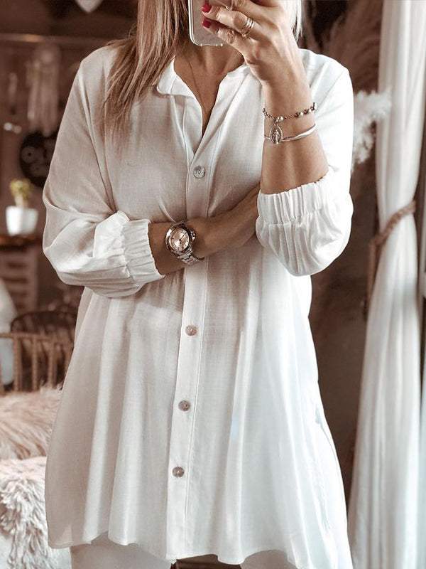 Fashion plain women's shirt tops casual pants - Seldom Seen Styles