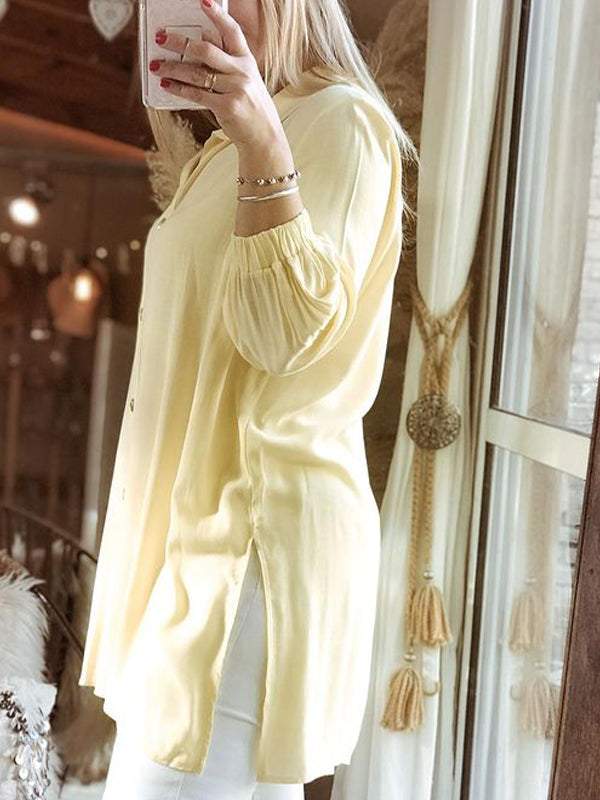 Fashion plain women's shirt tops casual pants - Seldom Seen Styles