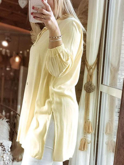 Fashion plain women's shirt tops casual pants - Seldom Seen Styles