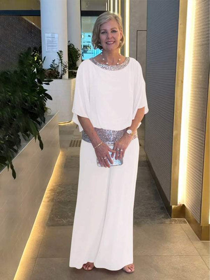 Women's chiffon sequin patchwork suit - Seldom Seen Styles