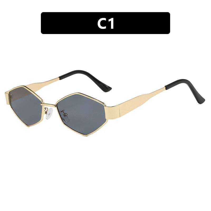 Gold Metal Full Rim Frame Sunglasses - Seldom Seen Styles
