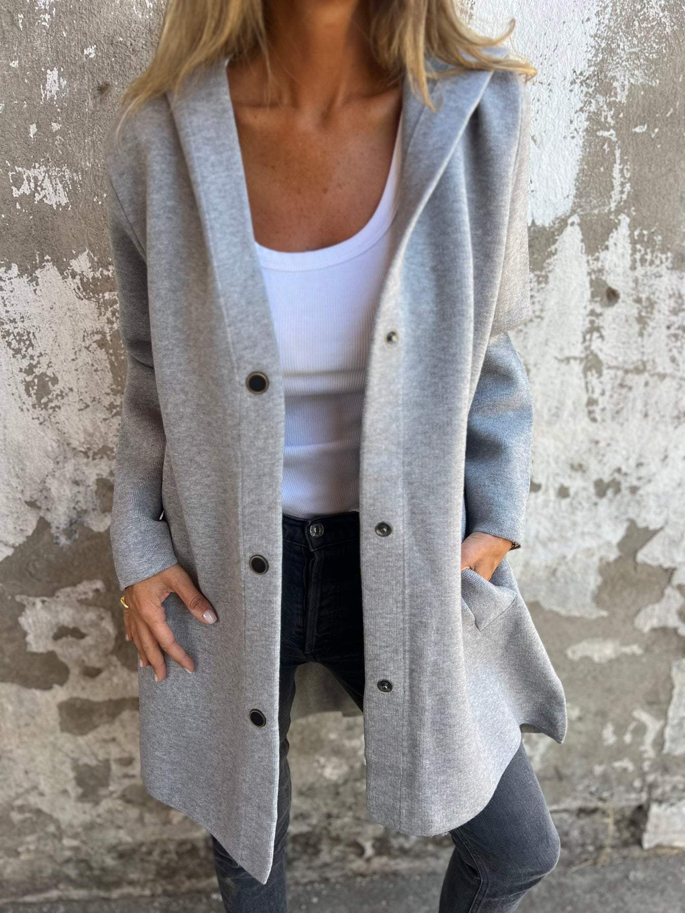 Casual Single Breasted Hooded Jacket - Seldom Seen Styles