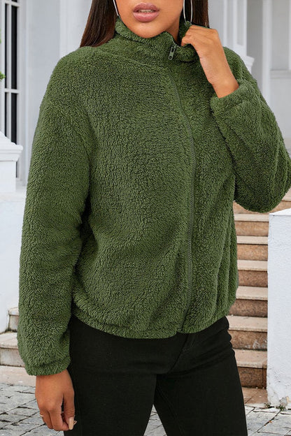 Women's Casual Plush Loose Warm Long-sleeved Cardigan Jacket - Seldom Seen Styles