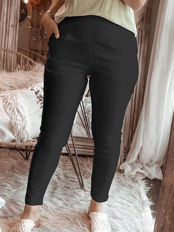 Fashion plain women's shirt tops casual pants - Seldom Seen Styles