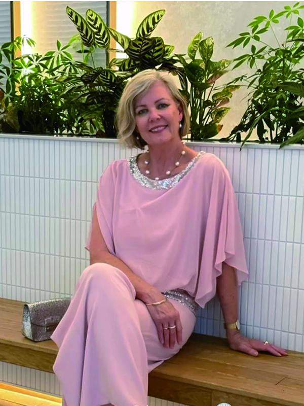 Women's chiffon sequin patchwork suit - Seldom Seen Styles