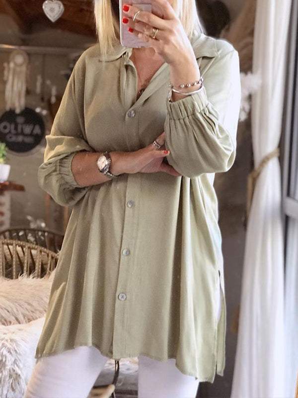 Fashion plain women's shirt tops casual pants - Seldom Seen Styles