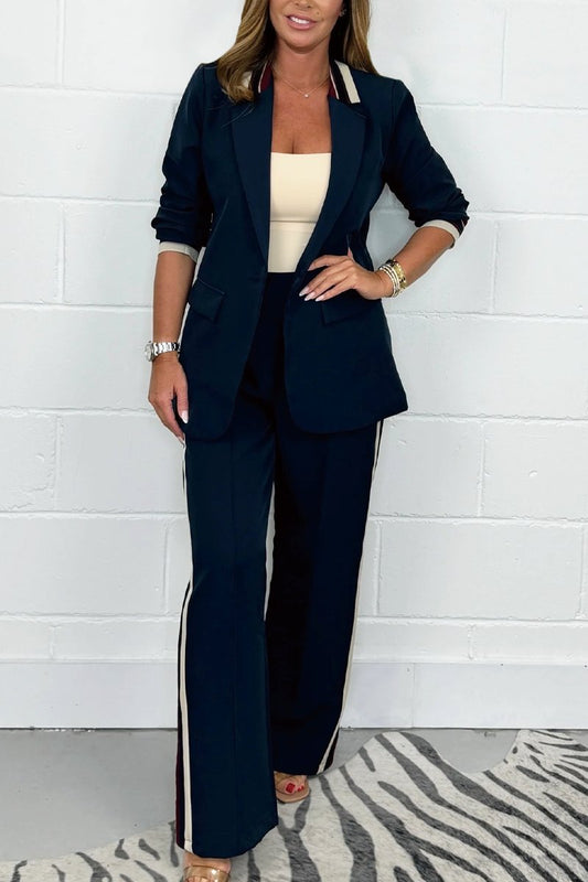 Women's Side Stripe Trouser & Blazer Suit - Seldom Seen Styles