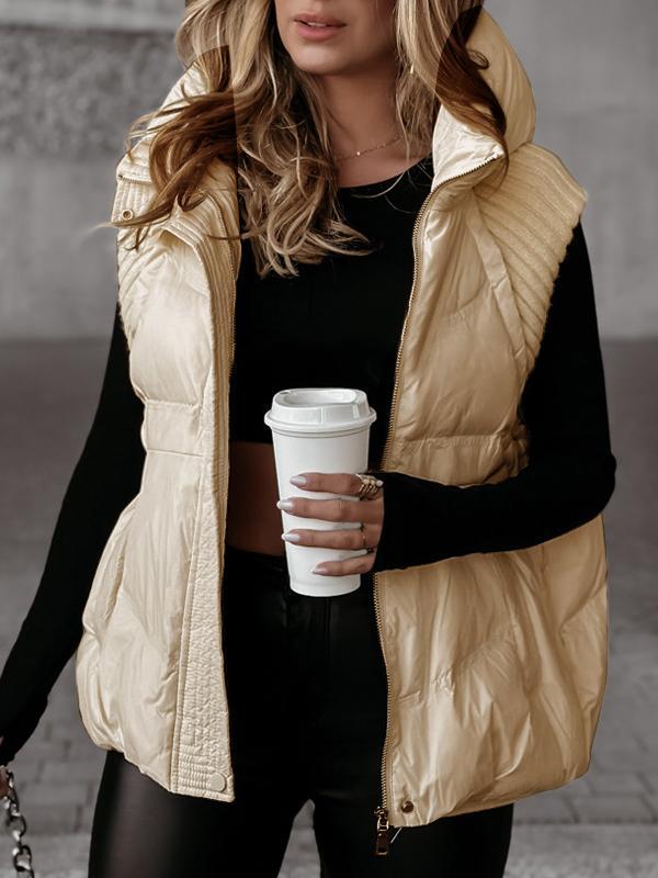 Women's Sleeveless Knitted Patchwork Cotton Vest Coat - Seldom Seen Styles