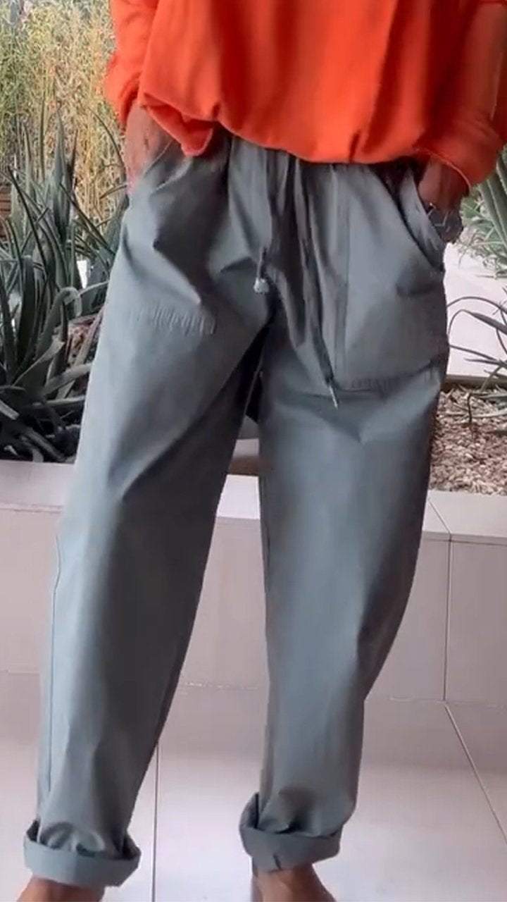 Drawstring Casual Strappy Trousers - Seldom Seen Styles