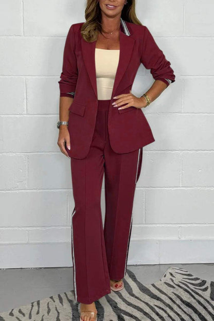 Women's Side Stripe Trouser & Blazer Suit - Seldom Seen Styles