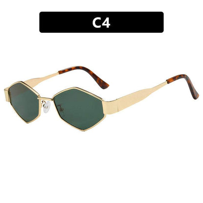 Gold Metal Full Rim Frame Sunglasses - Seldom Seen Styles