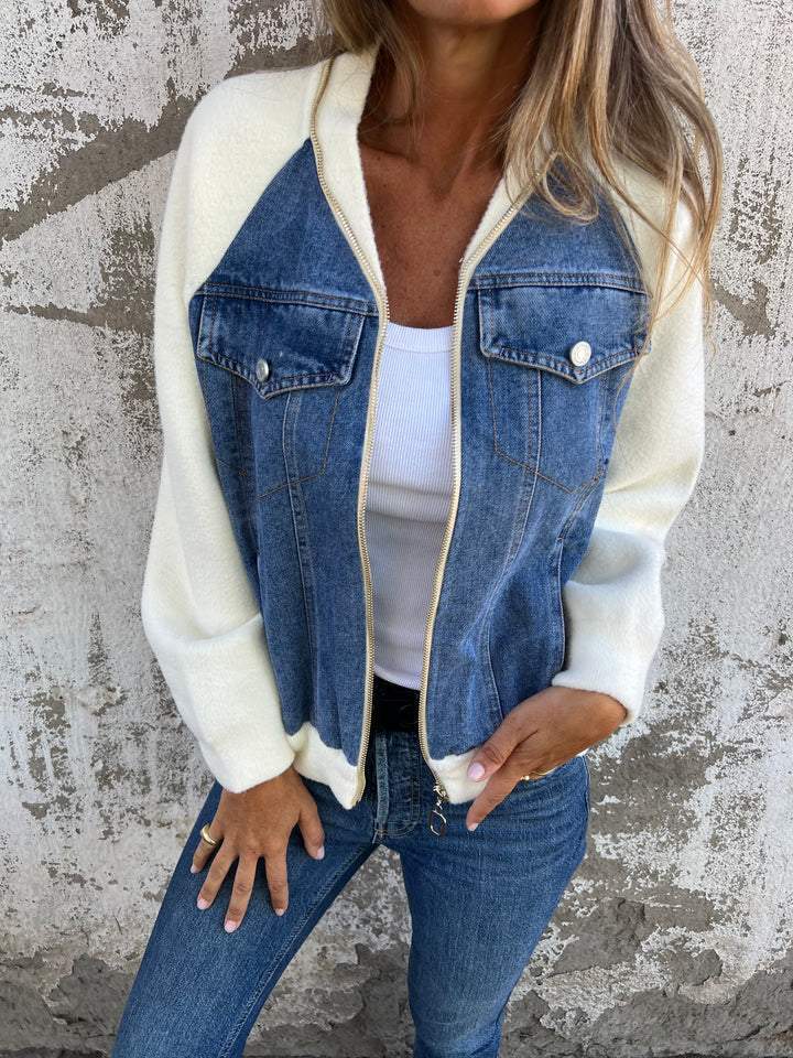 Casual V-neck Zipper Jacket - Seldom Seen Styles