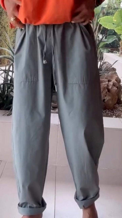 Drawstring Casual Strappy Trousers - Seldom Seen Styles