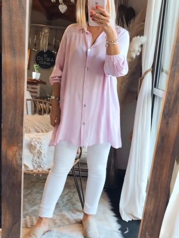 Fashion plain women's shirt tops casual pants - Seldom Seen Styles