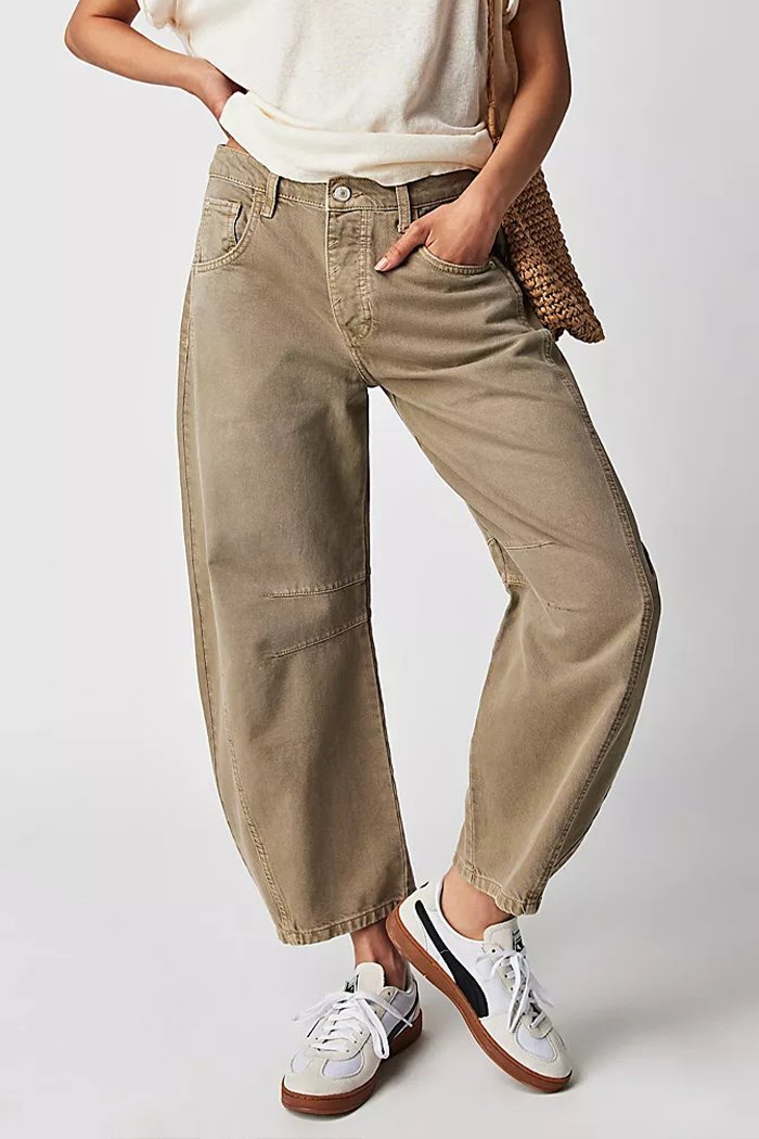 Fashion Casual Women's Loose Wide-leg Pants Mid-low Waist Washed Denim Trousers - Seldom Seen Styles