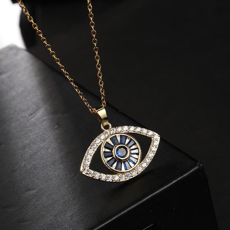 Colored Zircon Devil's Eye Necklace - Seldom Seen Styles